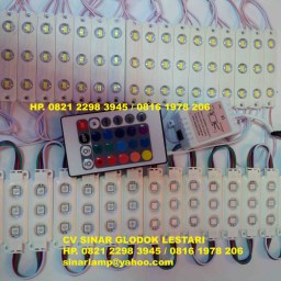 Lampu led module 3 mata Lensa 5630 dan RGB 5050